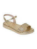 sandals Leather flat with mesh strap SF-62