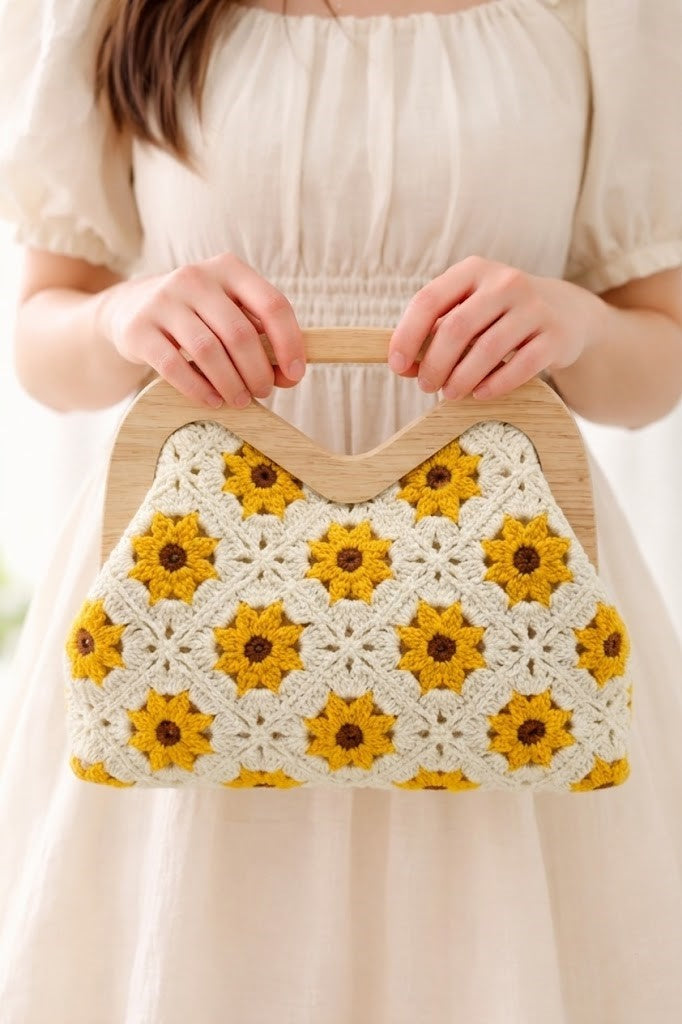 Handbag Wood And Fabric ZS-14