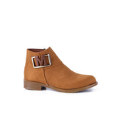 Ankle Boot Flat Suede With Buckle G-26