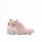 Ankle Boot Flat Suede With Zipper G-29