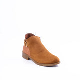 Ankle Boot Flat Suede With Zipper G-29