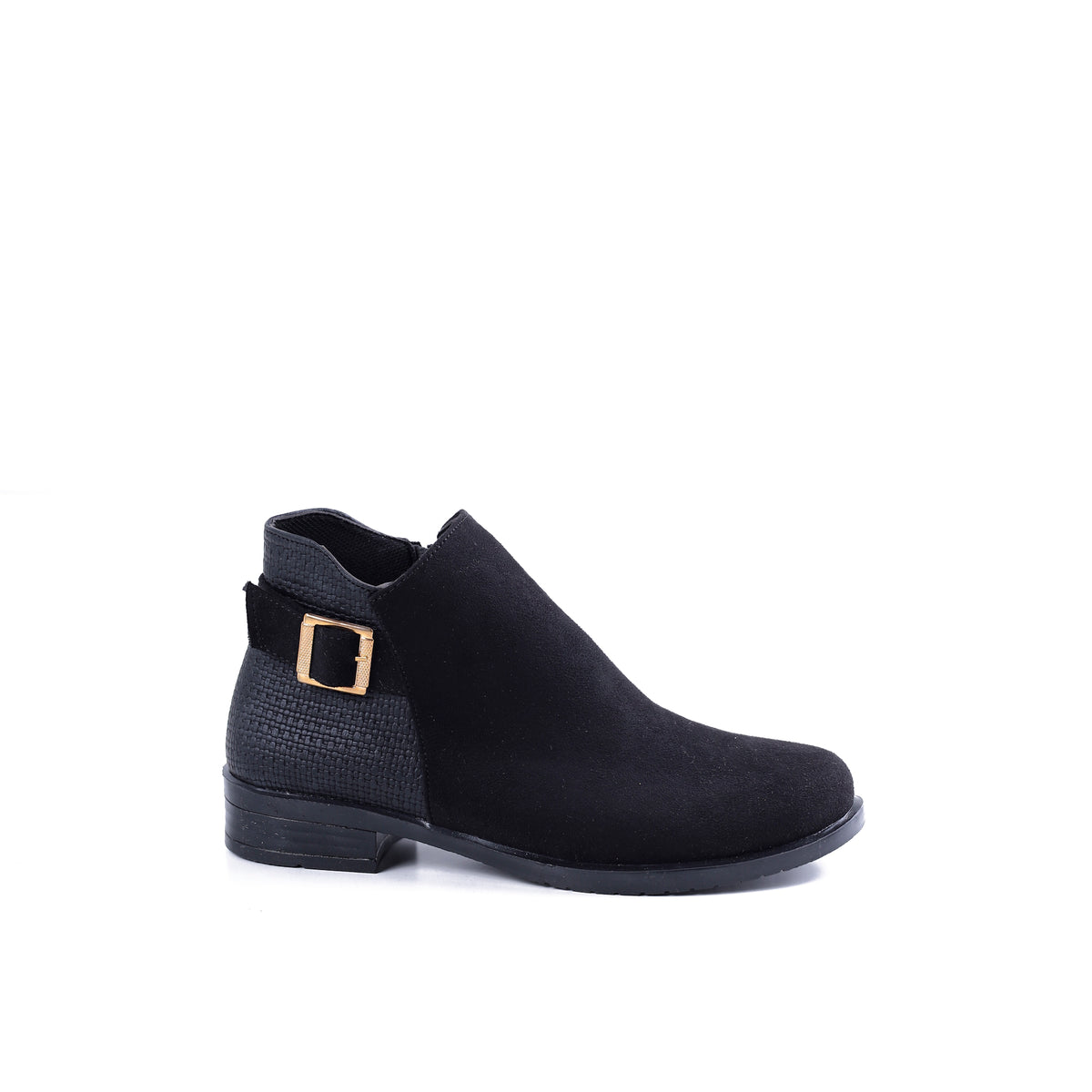 Ankle Boot Flat Suede With Zipper G-29