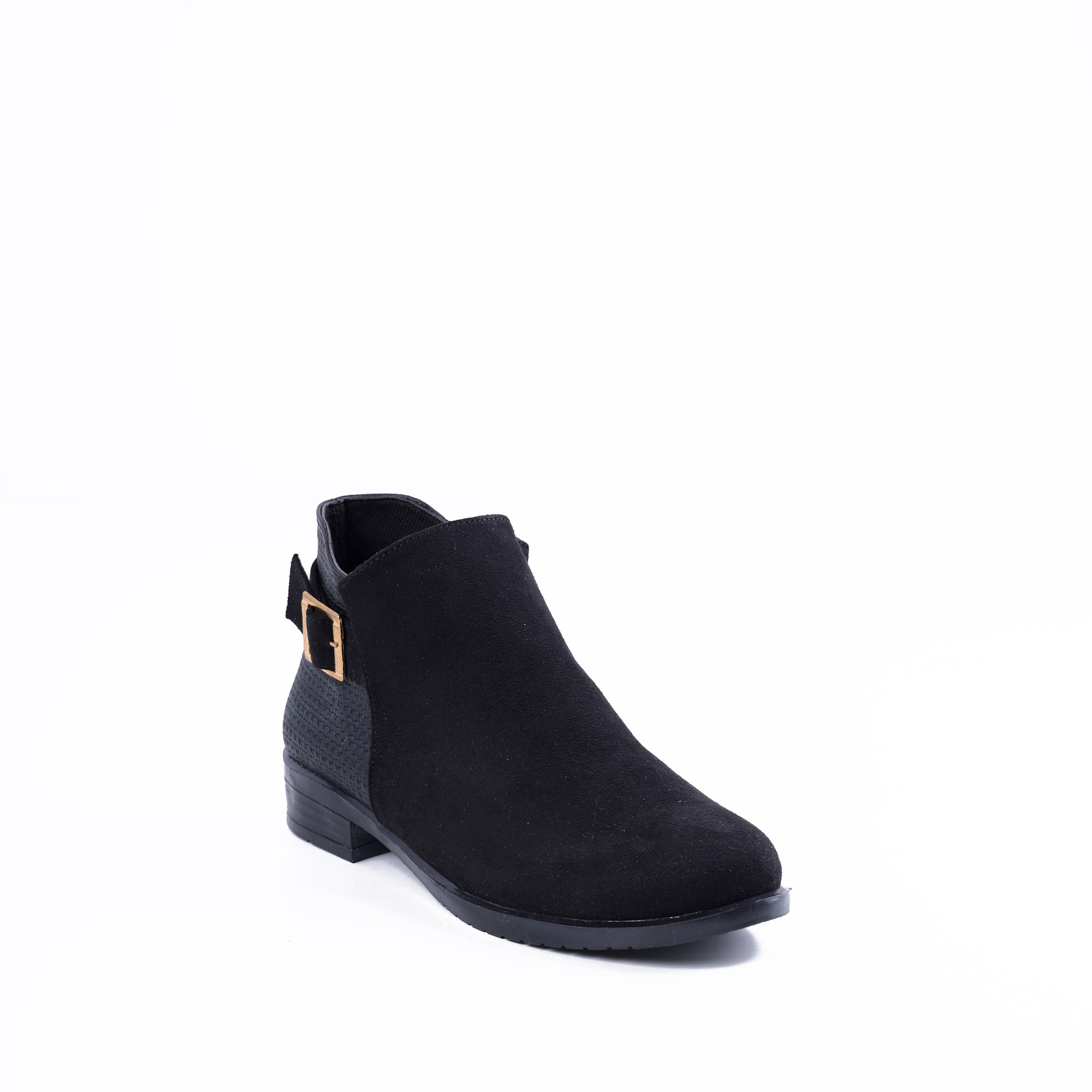 Ankle Boot Flat Suede With Zipper G-29