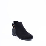 Ankle Boot Flat Suede With Zipper G-29