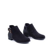 Ankle Boot Flat Suede With Zipper G-29
