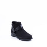 Ankle Boot Mid Heels Suede With Leather G-28