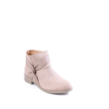 Ankle Boot Mid Heels Suede With Leather G-28