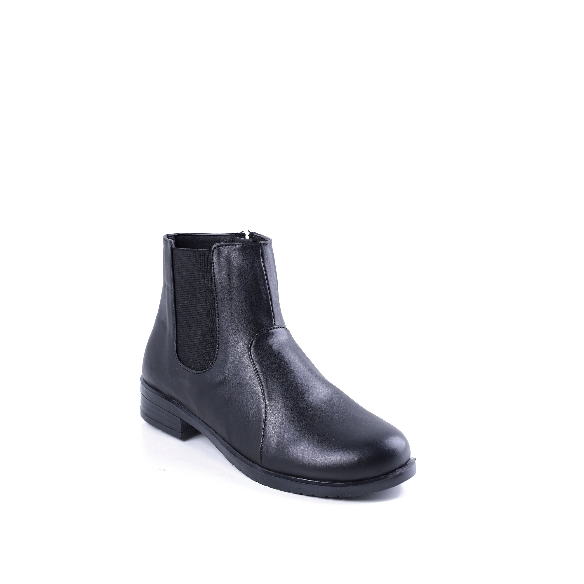 Ankle Boot Flat Leather With Elastic Elegant G-34