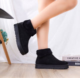 Ankle Boot Flat Suede With Zipper Elegant Z-9