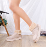 Ankle Boot Flat Suede With Zipper Elegant Z-9