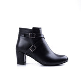 Ankle Boot Heels Leather With Accessories R-21