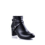Ankle Boot Heels Leather With Accessories R-21