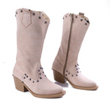 Boots Mid Calf Suede Mid Heels LB-27