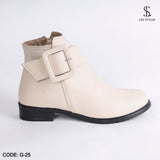 Ankle Boot Leather With Zipper G-25