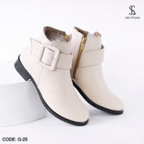 Ankle Boot Leather With Zipper G-25