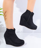 Suede Heel Boot BW-10