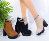 BOOT HEELS SUEDE - R-14