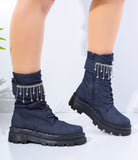 Boot Mid Heel Jeans E -20