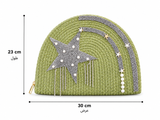 Handbags raffia With a sparkling star and pearl details ZK-1
