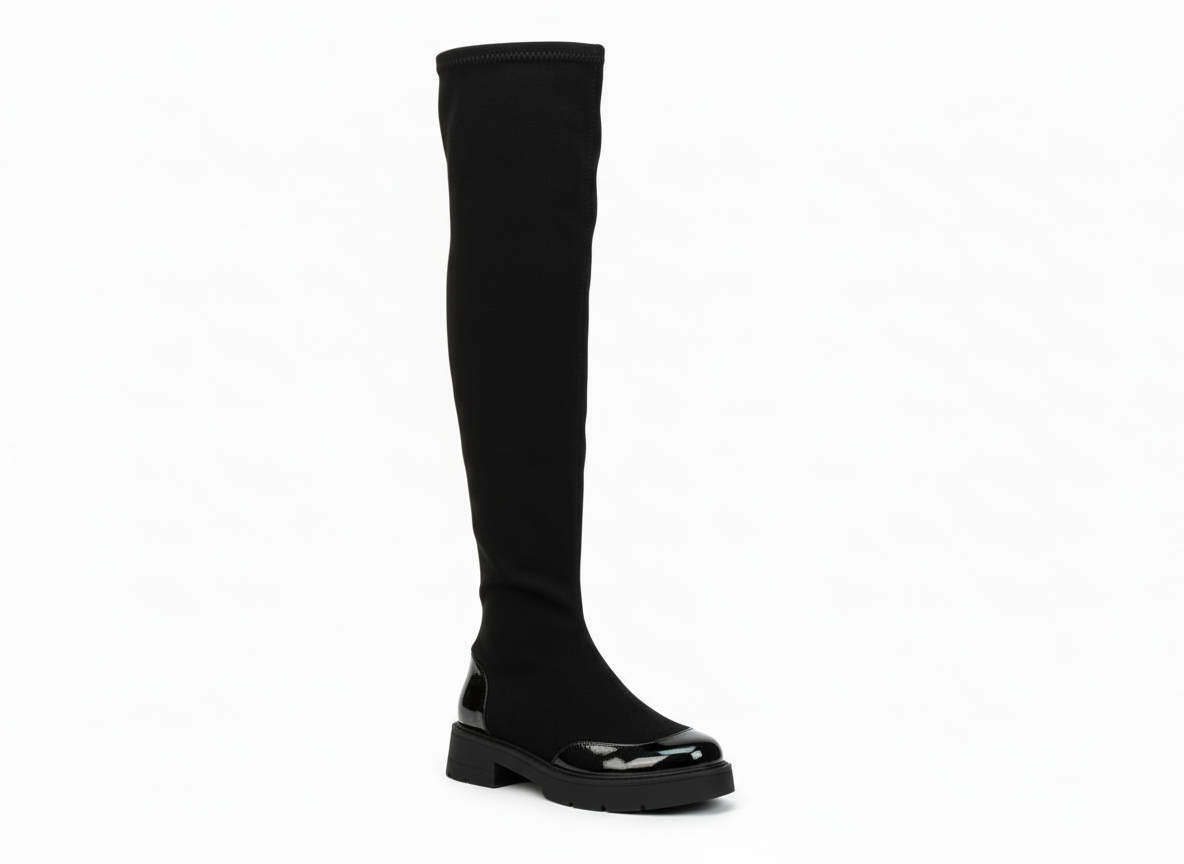 Long Boot Suede With Glossy Leather LB-37