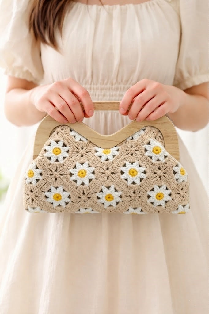 Handbag Wood And Fabric ZS-14