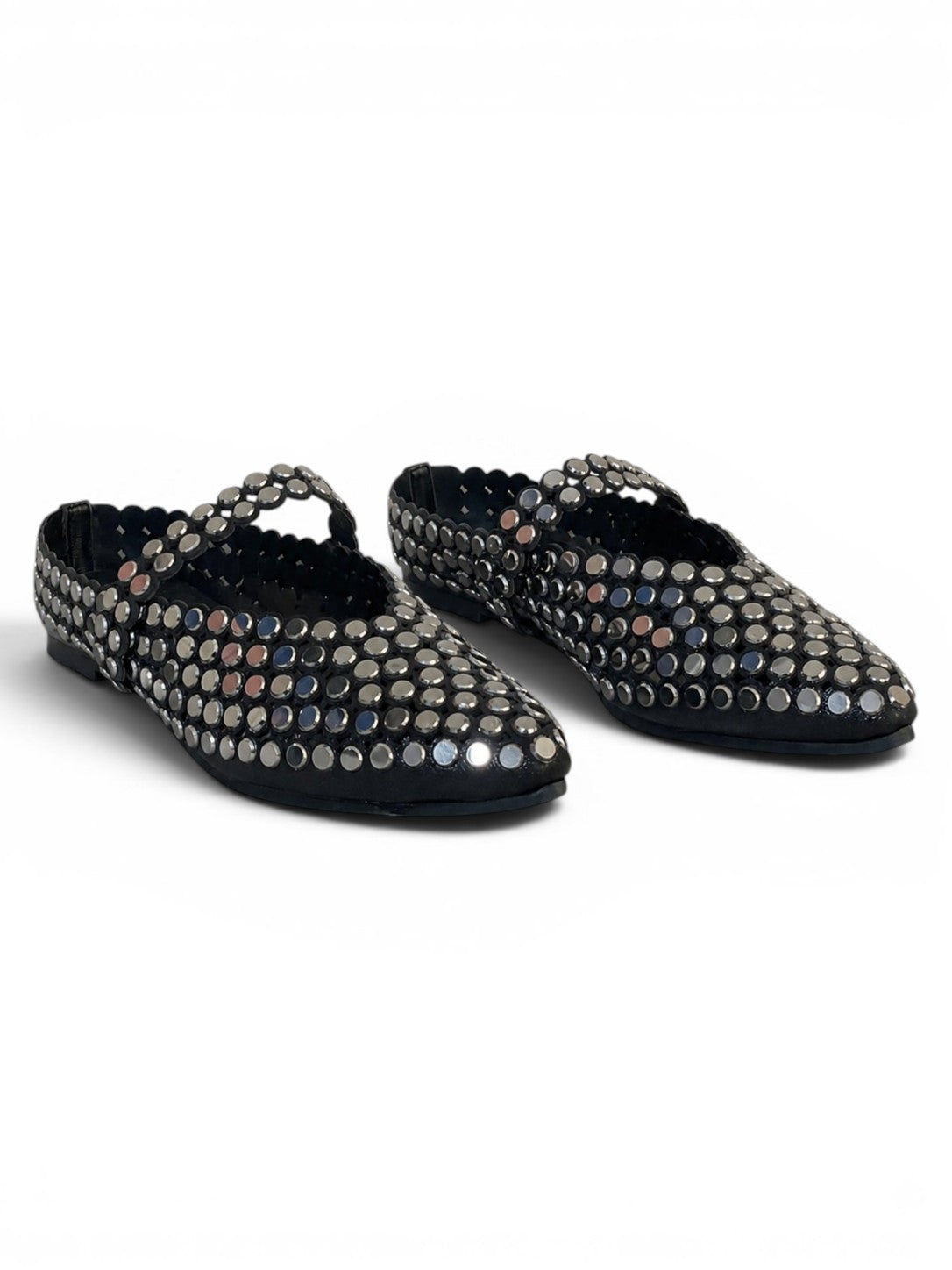 Ballerina flat Leather With a Glossy mirror design BF-815