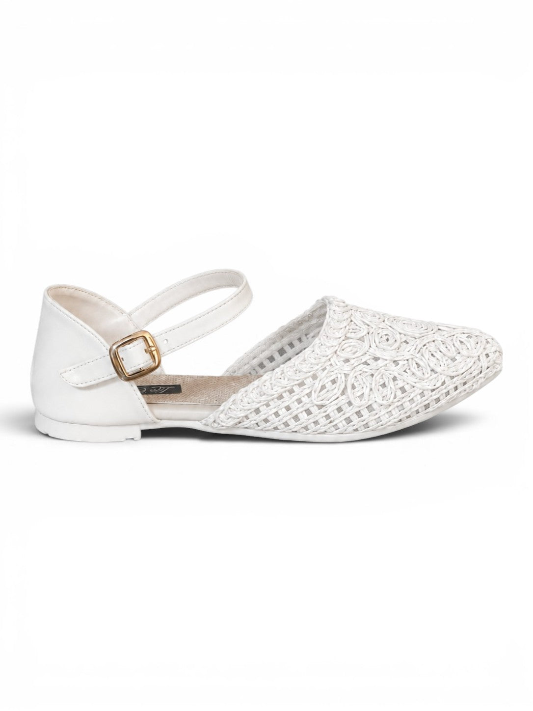 Sandals Flat Burlap And Leather With Buckle SF-59