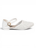 Sandals Flat Burlap And Leather With Buckle SF-59