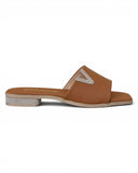 slippers satin flat With a shiny V-shaped embellishment SL-234