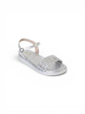 sandals Leather flat with mesh strap SF-62