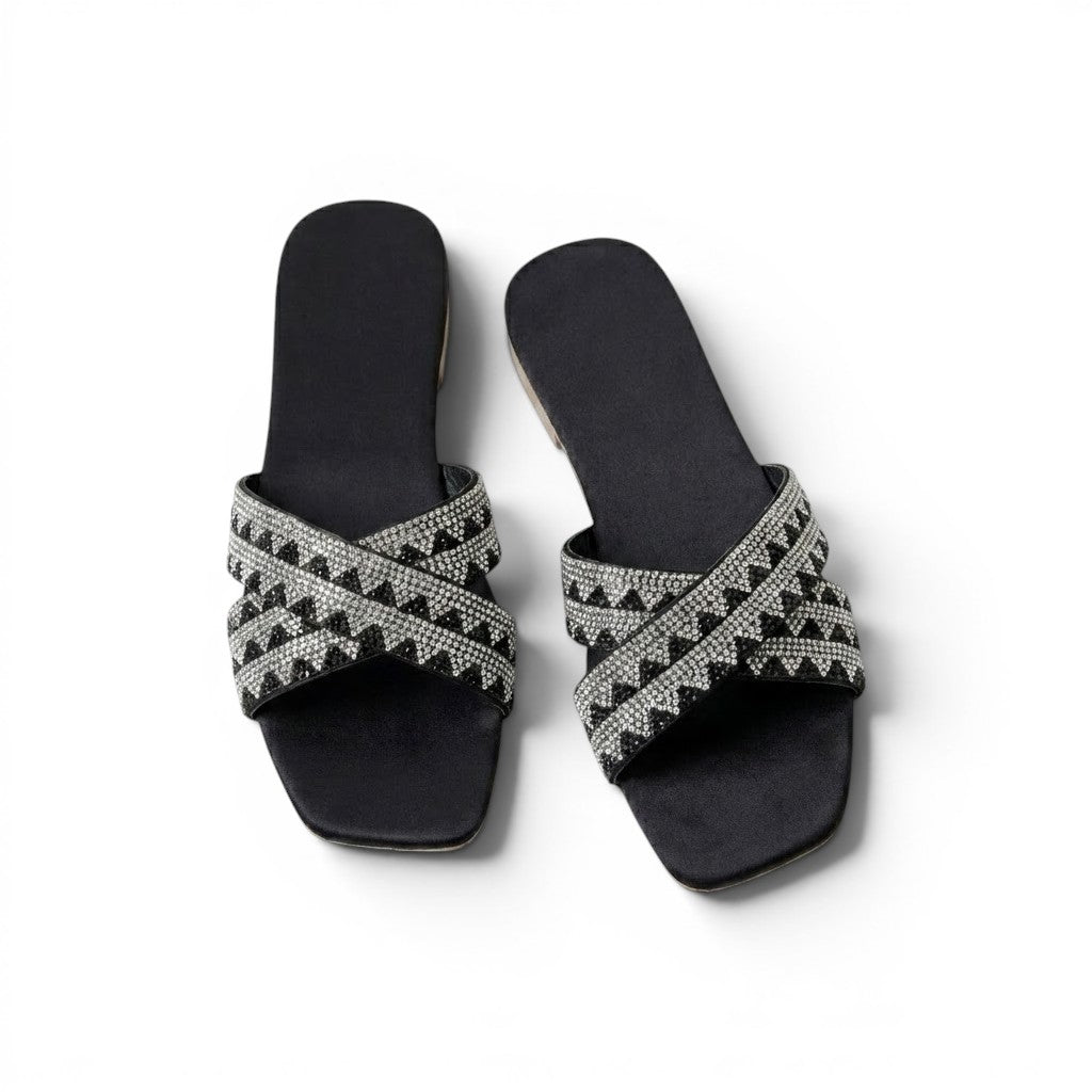 Slipper Flat Diamond Distinctive Letter X SL-228