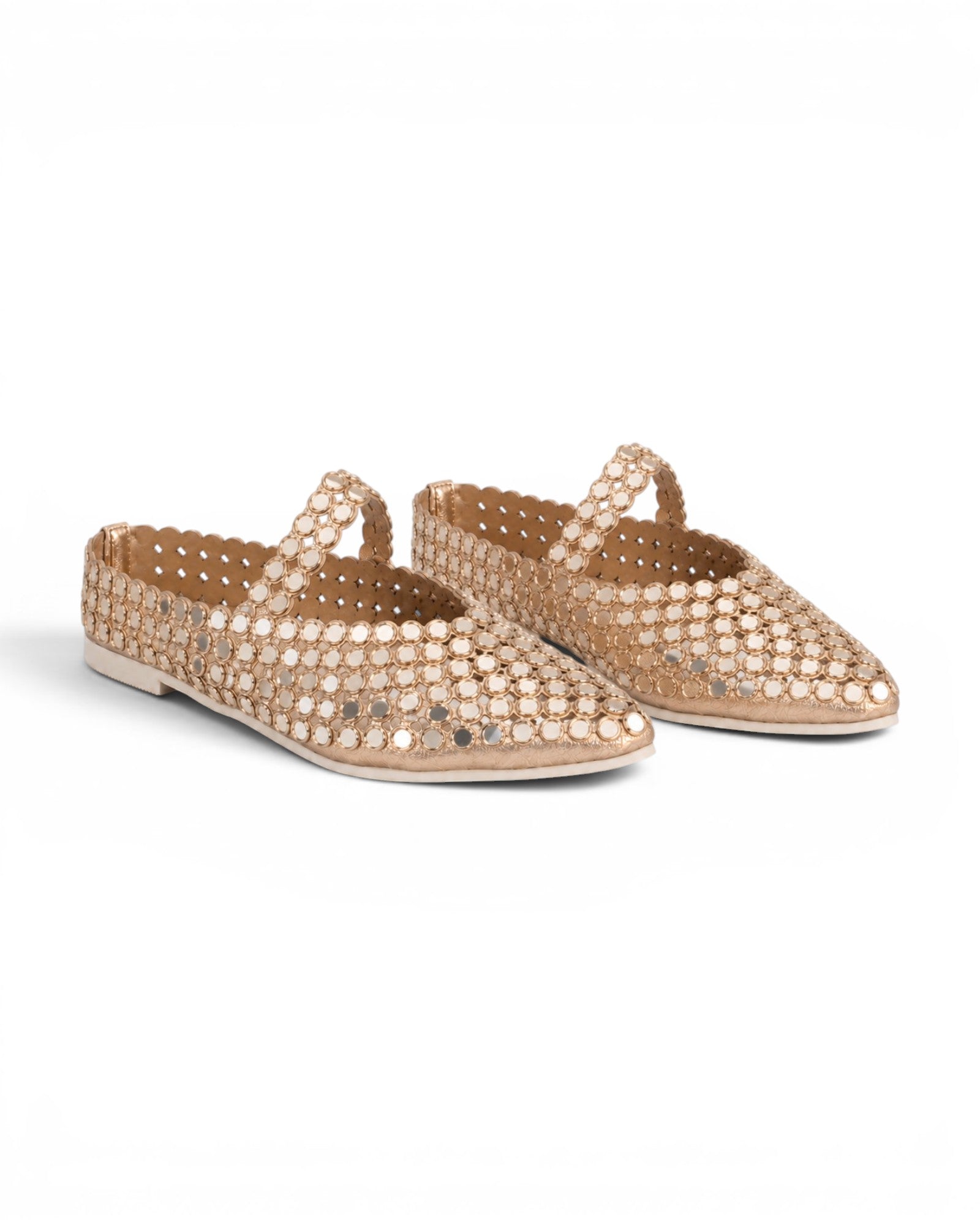 Ballerina flat Leather With a Glossy mirror design BF-815