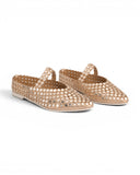 Ballerina flat Leather With a Glossy mirror design BF-815