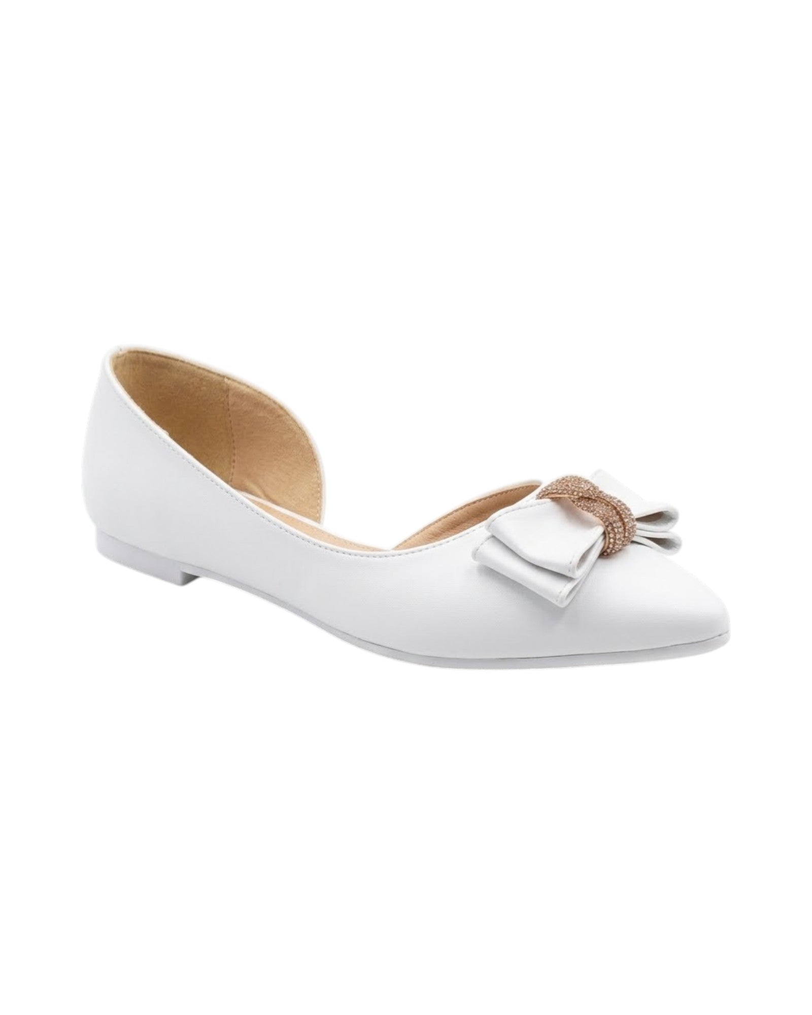 Ballerina Flat Leather With Bow Elegant BN-520