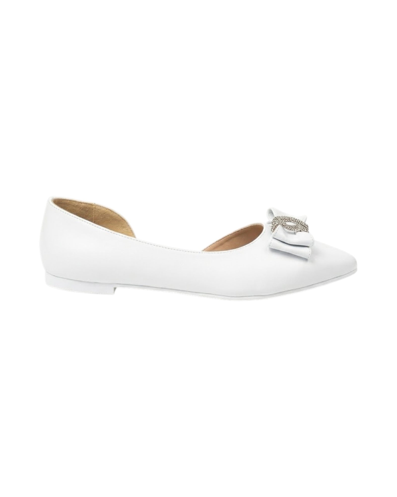 Ballerina Flat Leather With Bow Elegant BN-520