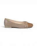 Ballerina flat Leather With an elegant straw toe BN-523