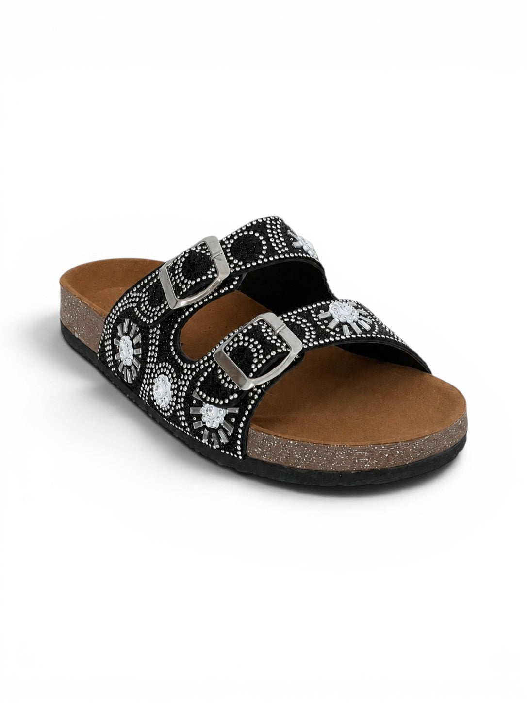 Slippers Flat Leather Embellished with decorative patterns SL-243