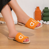 Slipper Flat Fabric With Print SL-201