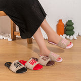 Slipper Flat Fabric With Print Elegant SL-203