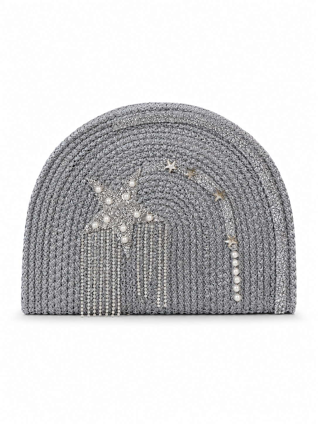 Handbags raffia With a sparkling star and pearl details ZK-1