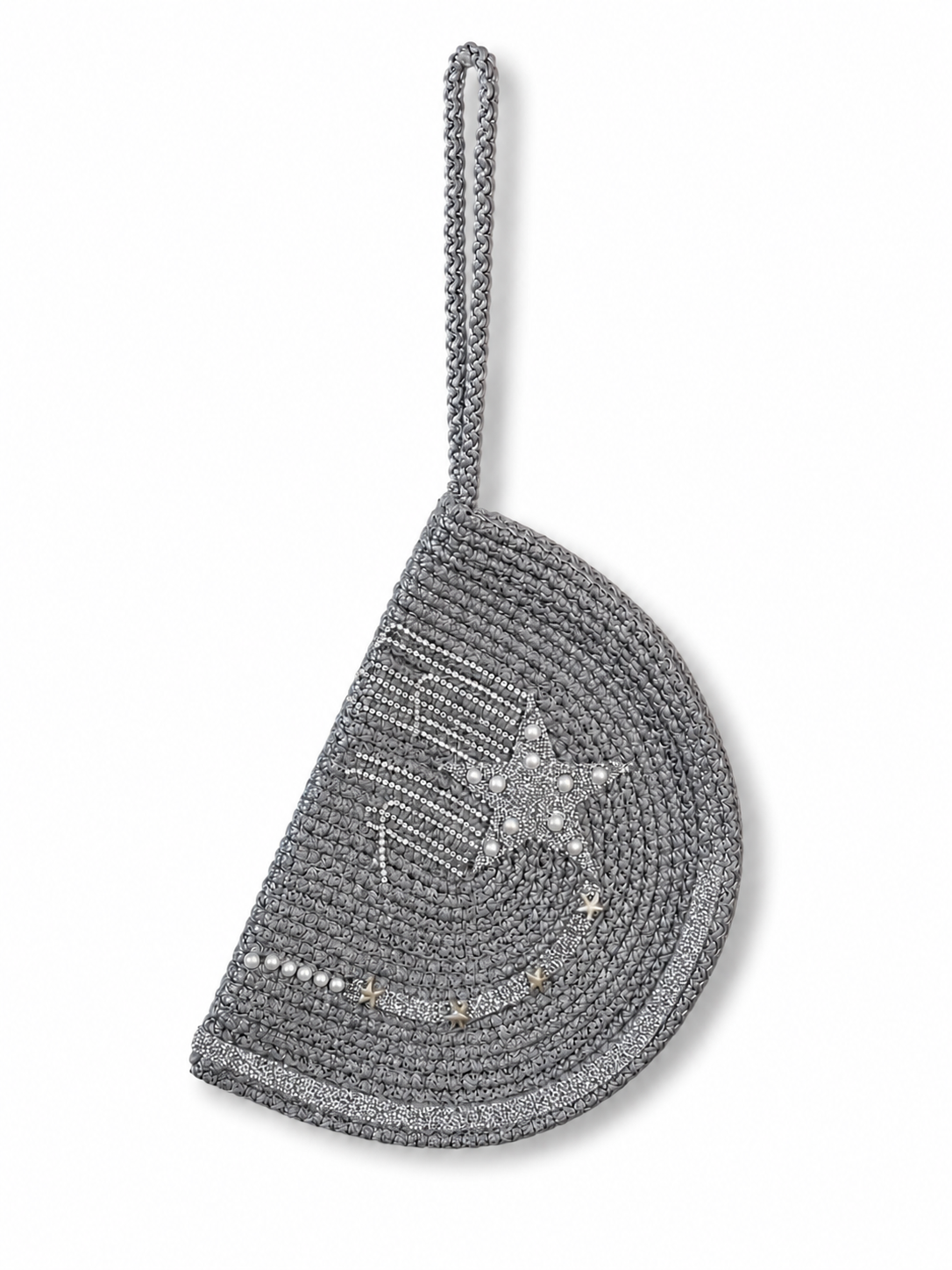 Handbags raffia With a sparkling star and pearl details ZK-1