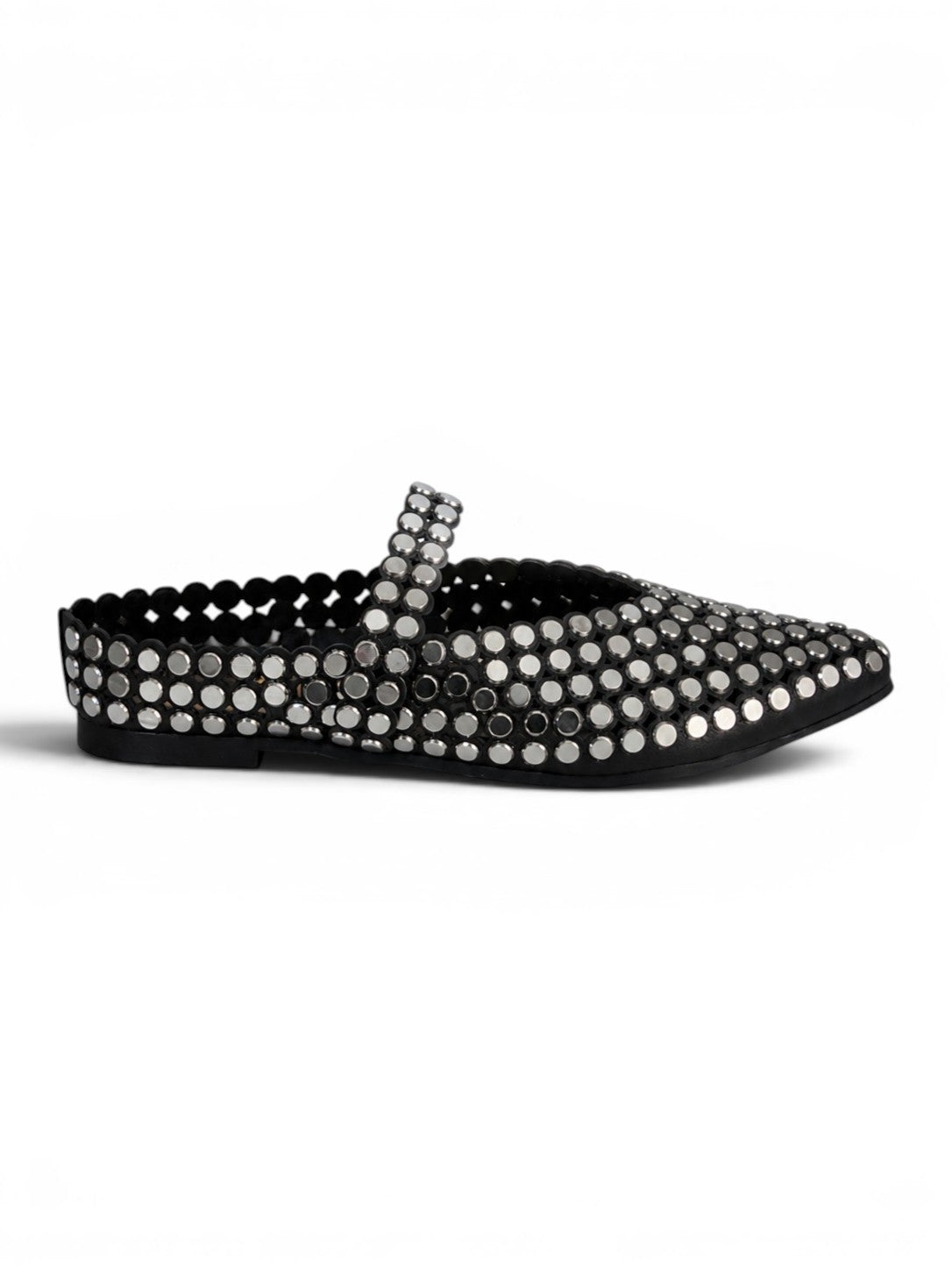 Ballerina flat Leather With a Glossy mirror design BF-815