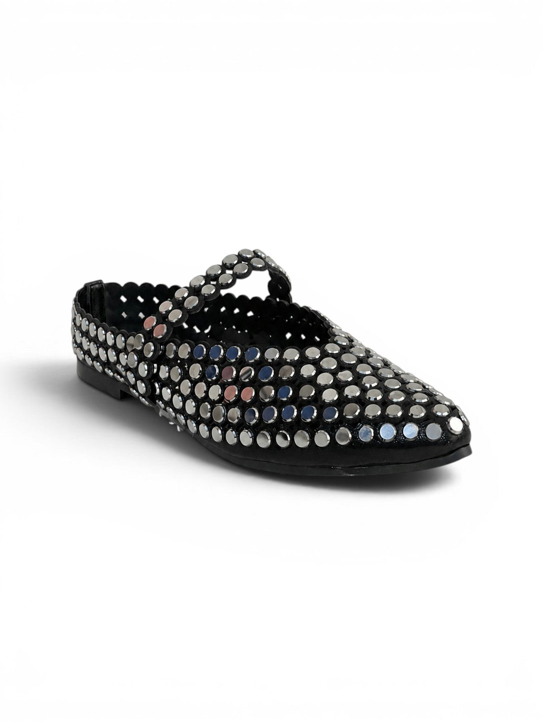Ballerina flat Leather With a Glossy mirror design BF-815