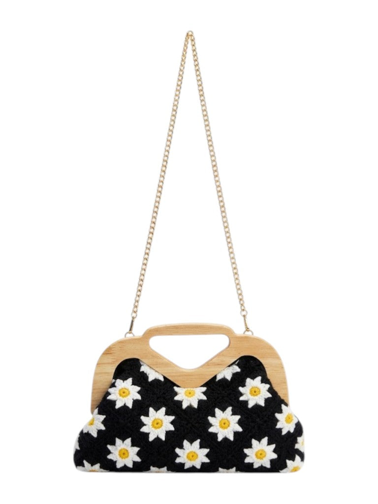 Handbag Wood And Fabric ZS-14