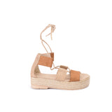 Elegant Burlap Flat Sandal K-8