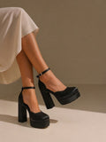 Shoes High Heel Satin H-14