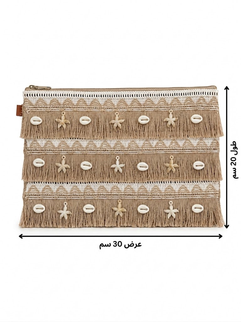 Handbags Summer Decorated with layers of Fringe and seashells ZT-11