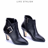 BOOT MID HEELS LEATHER -R-6