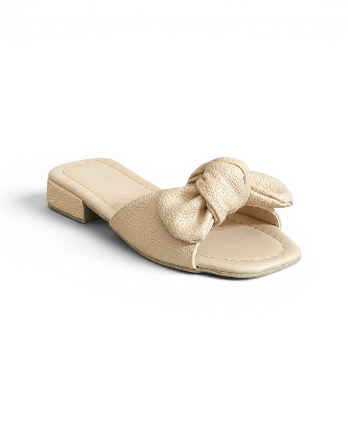 Slipper Flat Leather With Bow SL-229