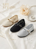 Ballerina flat fabric Dentelle elegant BF-814
